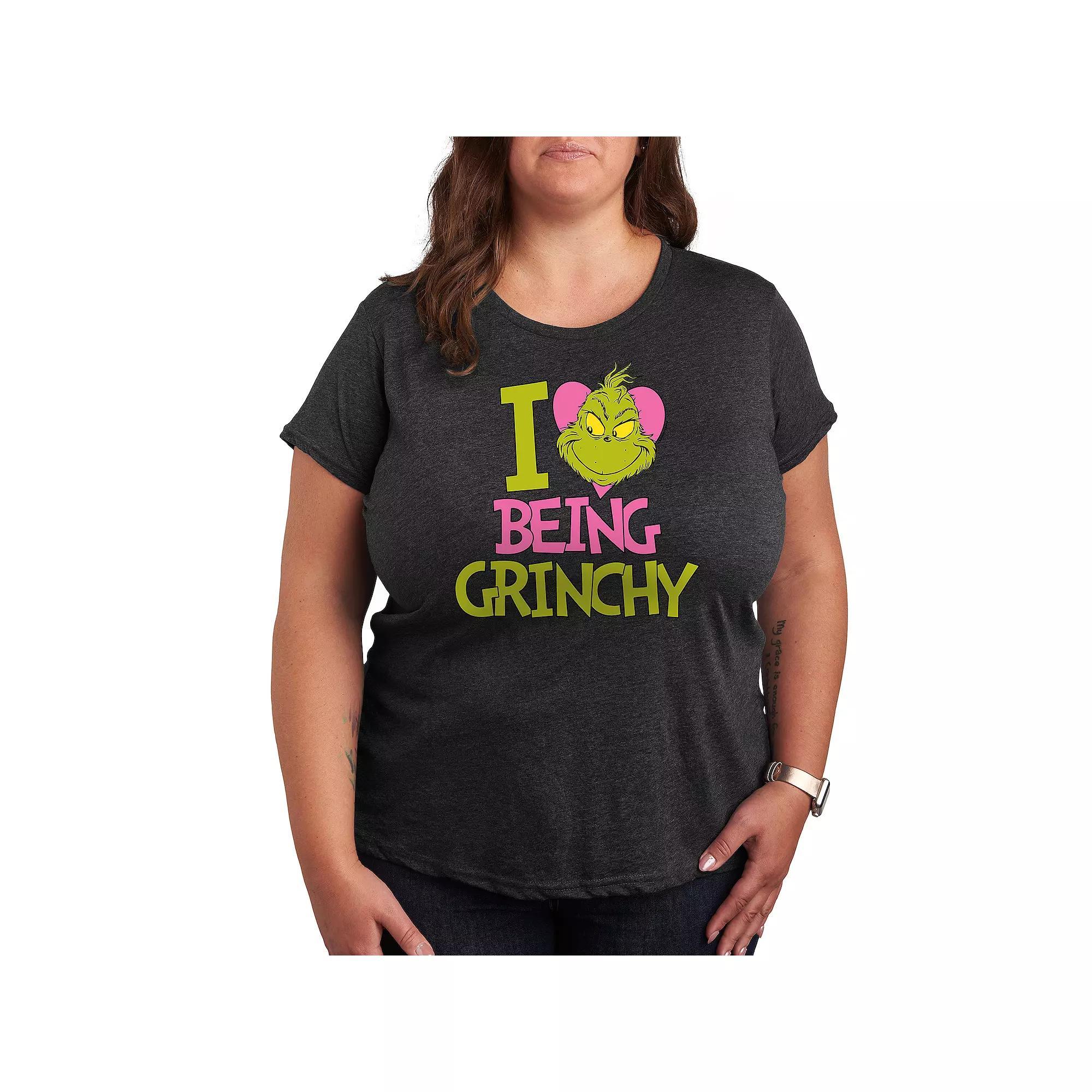 Plus Grinch I Love Being Grinchy Graphic Tee, Women's,  Product Image