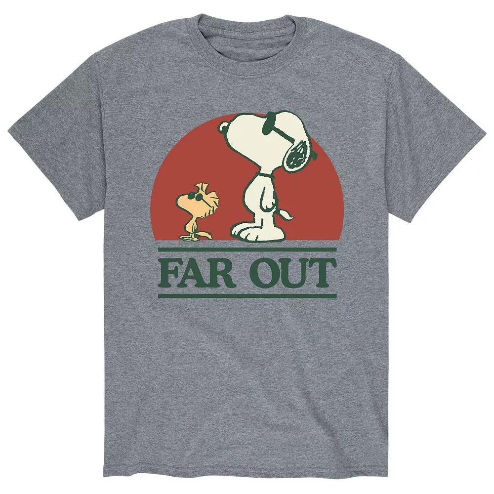 Men's Peanuts Snoopy Far Out Tee, Size: 3XL, Gray Product Image