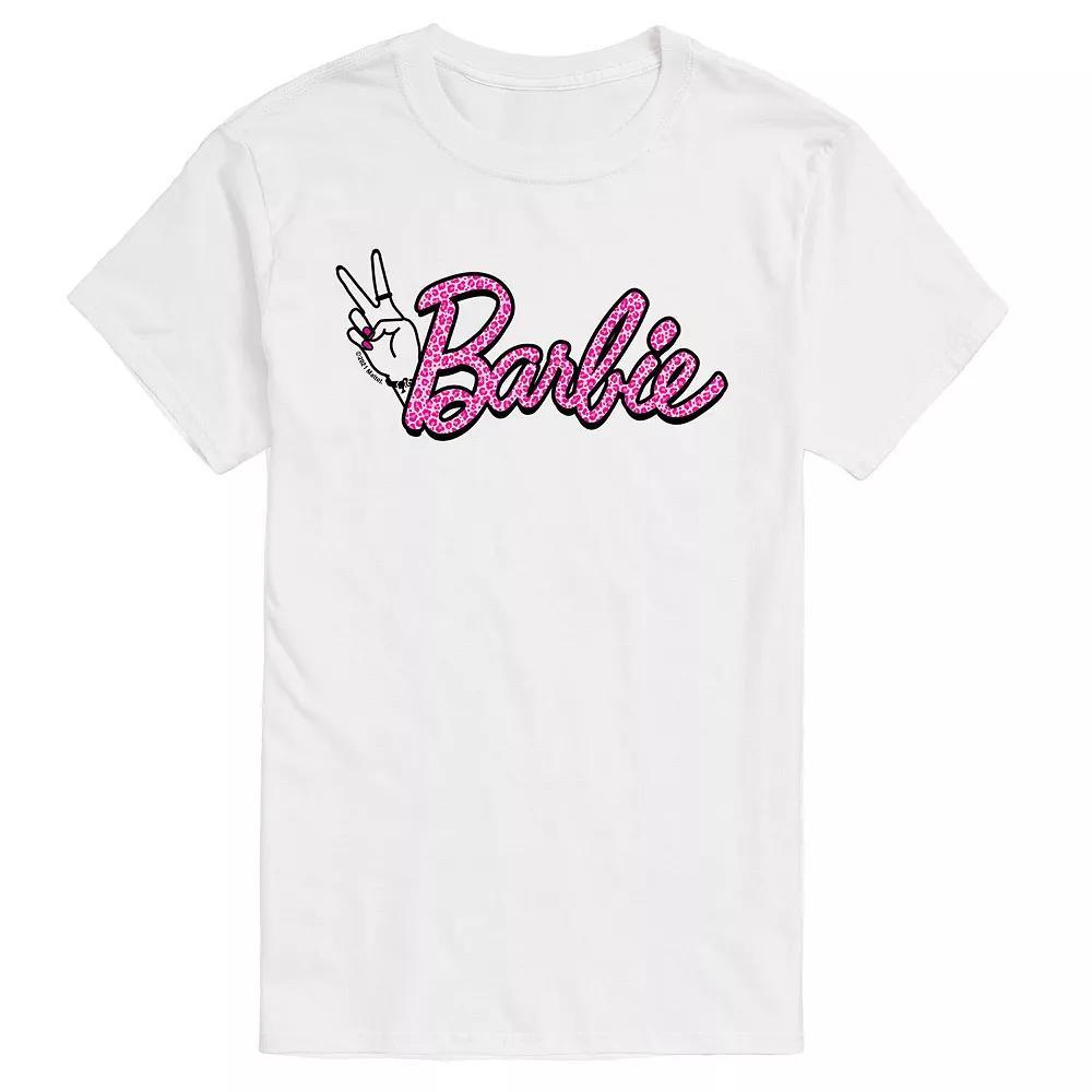 Big & Tall Barbie® Leopard Logo Graphic Tee, Men's,  Product Image