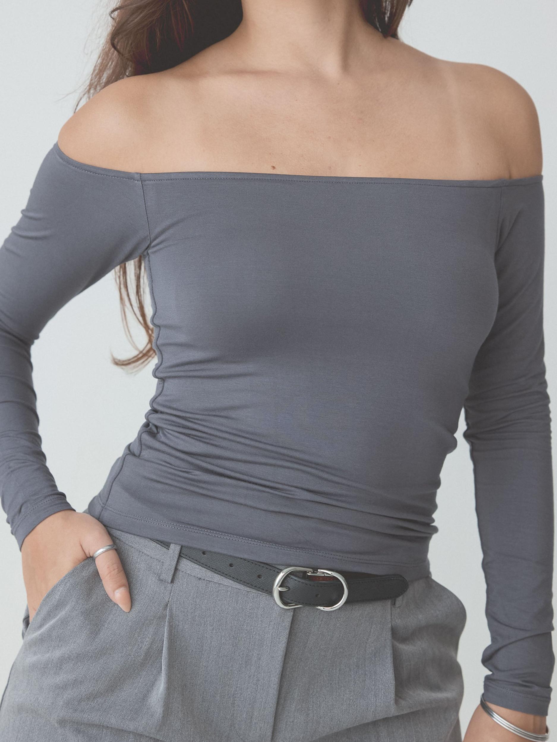 Off The Shoulder Braless Long Sleeve Product Image