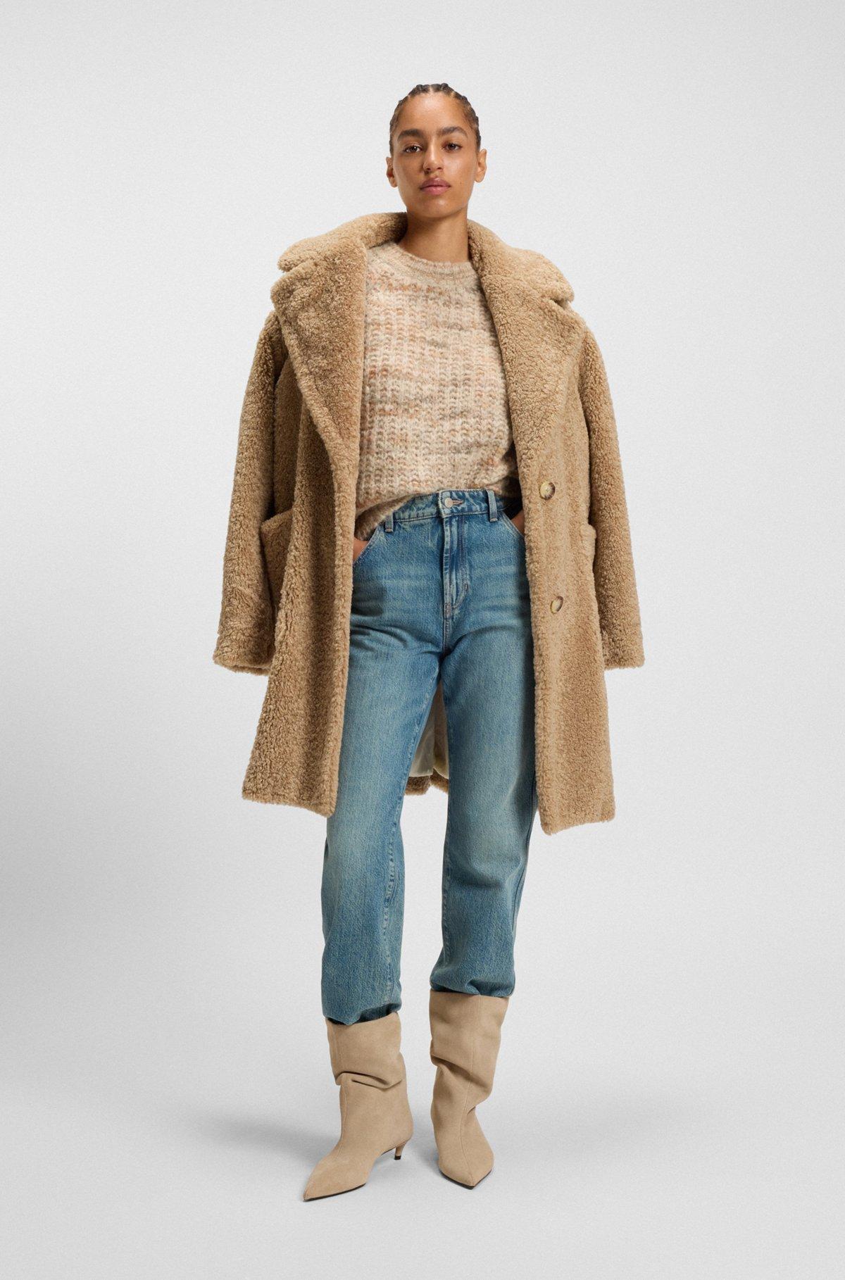 Alpaca-blend relaxed-fit sweater with multicolored yarns Product Image