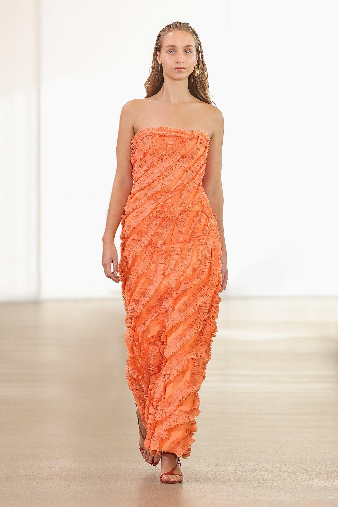 Terrene Frill Maxi Dress Product Image