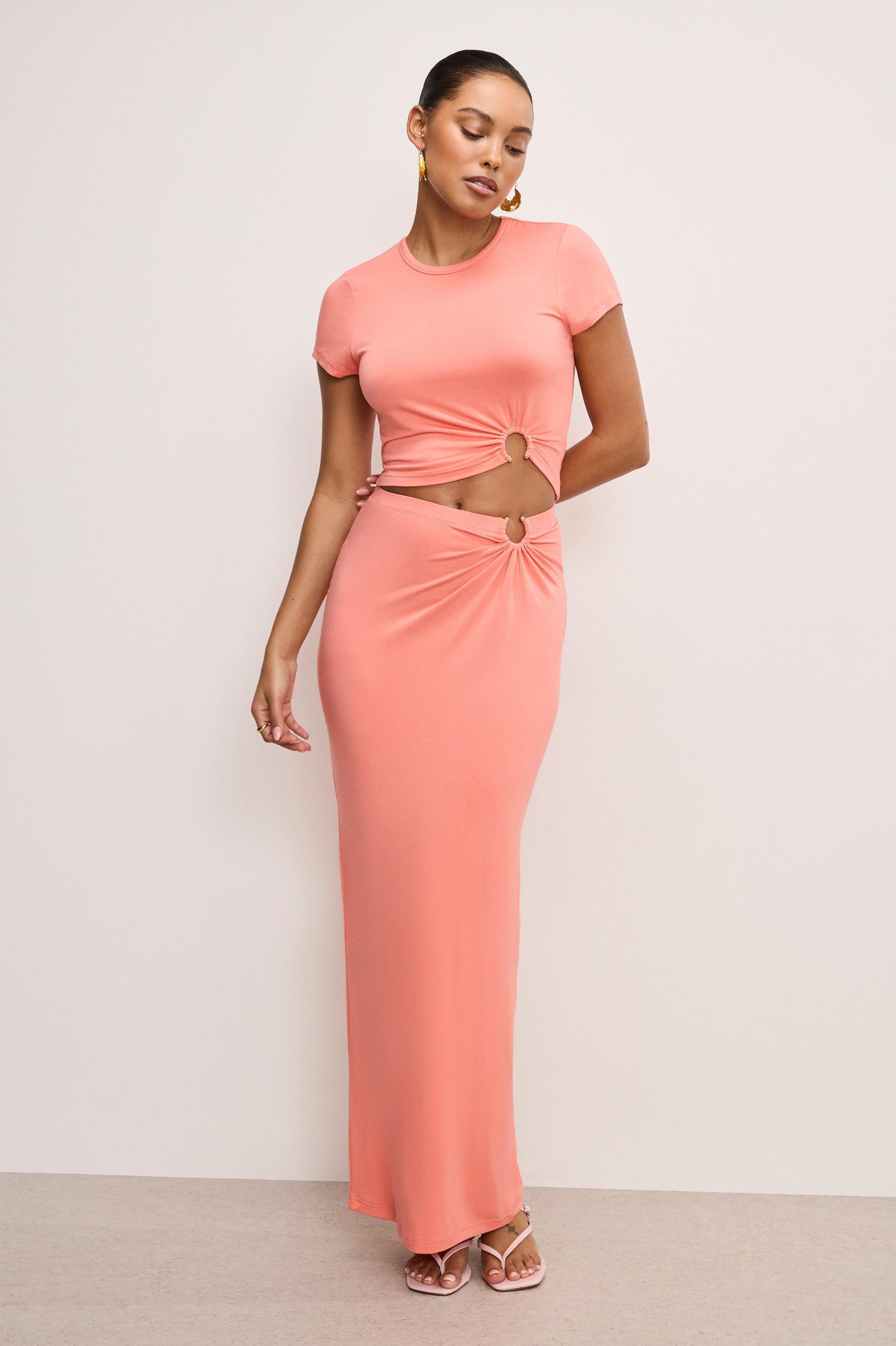 STRETCH JERSEY  TOP | CORAL002 Product Image