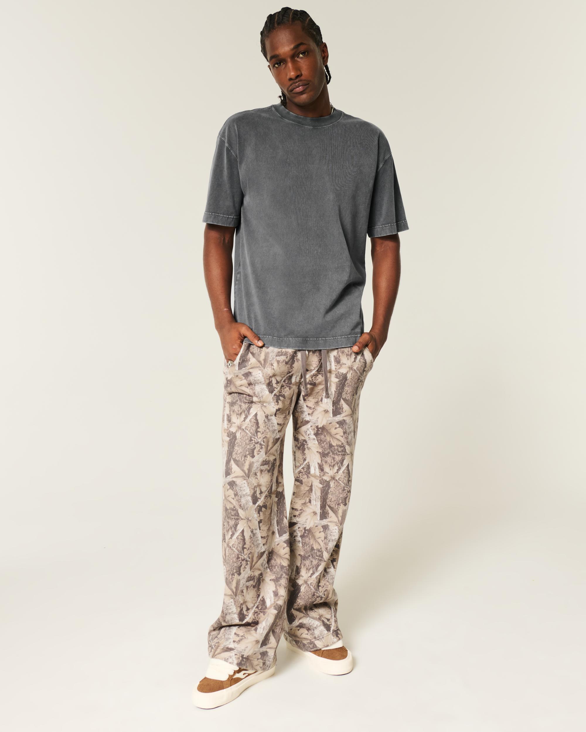 Boxy Heavyweight Camo Crew T-Shirt Product Image