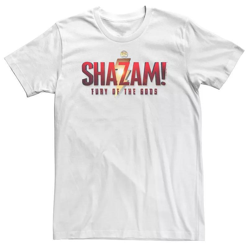 Big & Tall Shazam Fury Of The Gods Simple Logo Lightning Bolt Shazam Logo DC Logo Tee, Men's,  Product Image