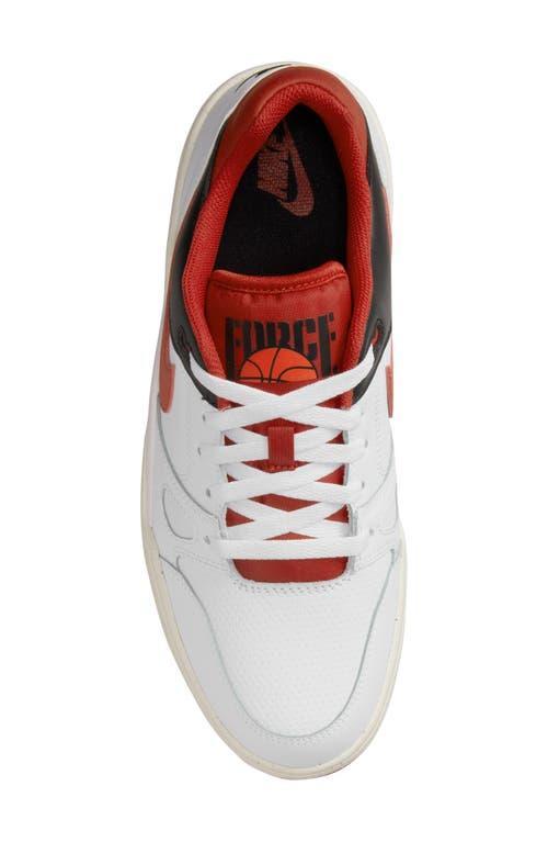 NIKE Full Force Lo Sneaker In White/mystic Red/black/sail Product Image