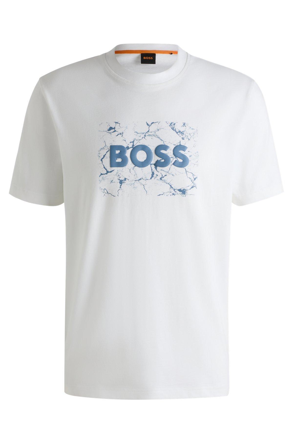 Cotton-jersey T-shirt with logo artwork Product Image