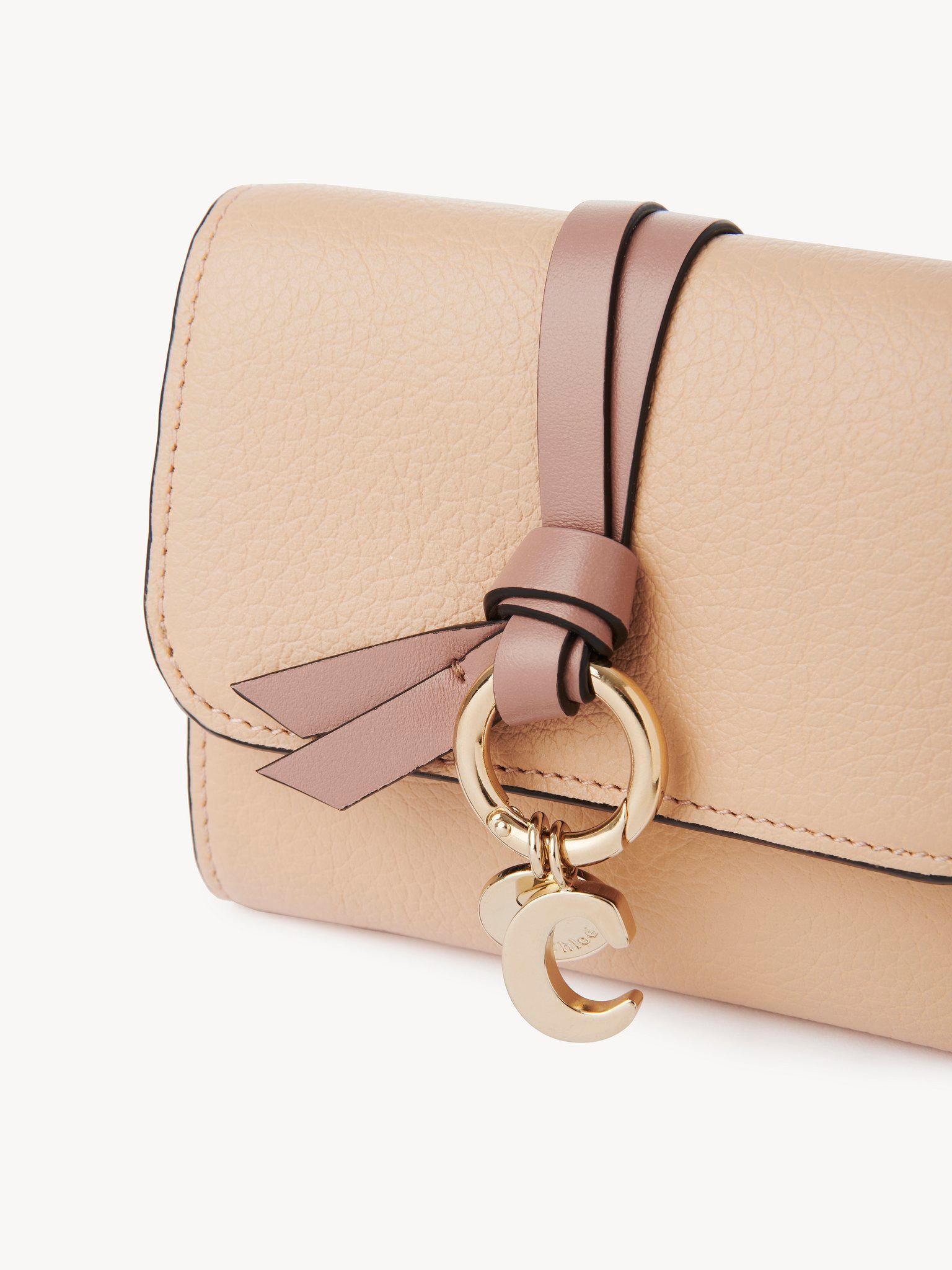 Small Alphabet tri-fold in grained leather  Product Image