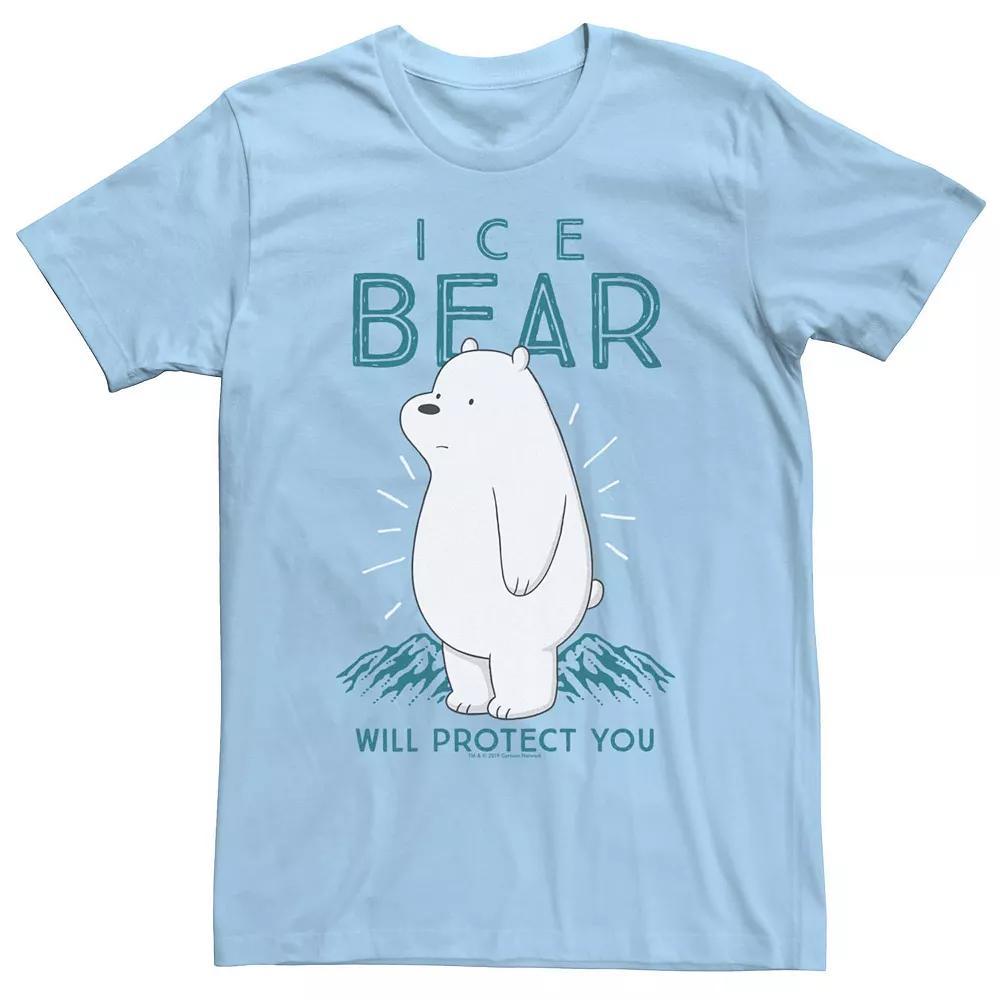 Men's We Bare Bears Ice Bear Will Protect You Portrait Tee,  Product Image