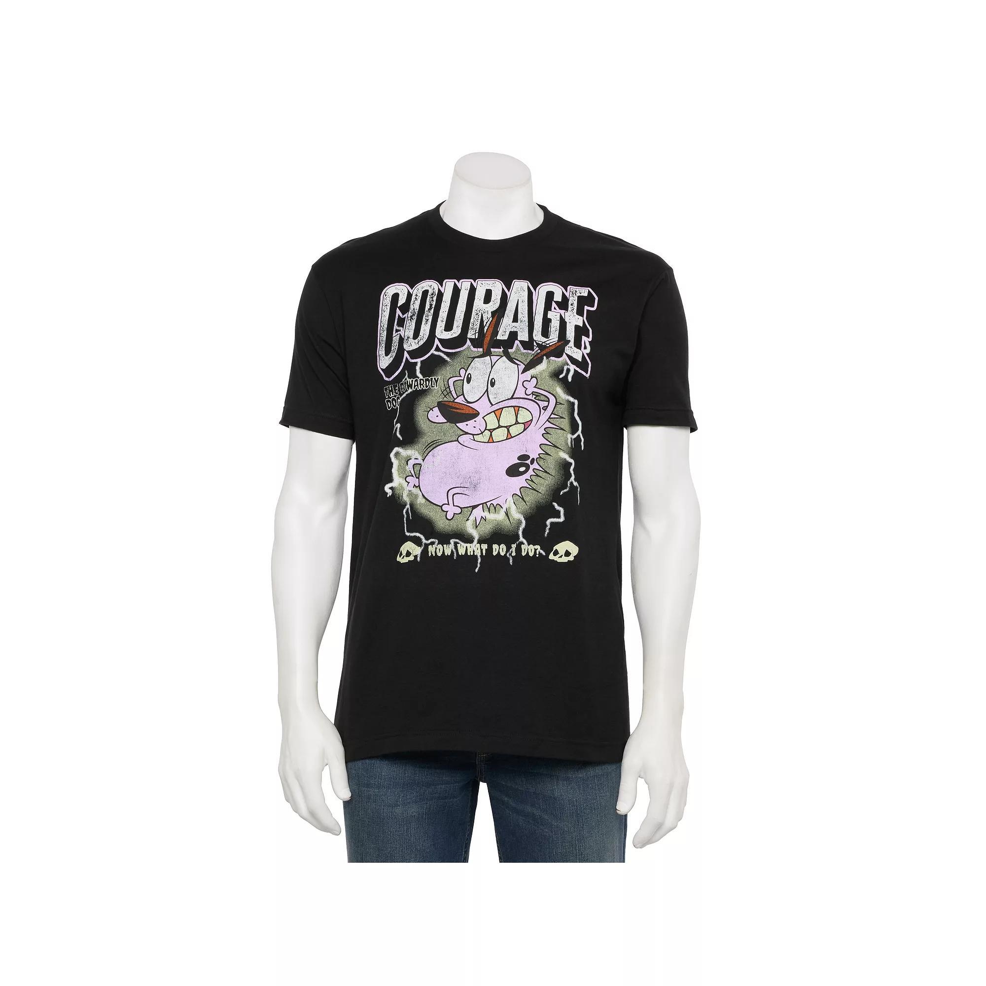 Men's Courage the Cowardly Dog Vintage Distressed "Now What Do I Do?" Graphic T-Shirt,  Product Image