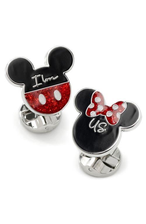 x Disney Mens Mickey Minnie I Love Us Cufflinks Product Image