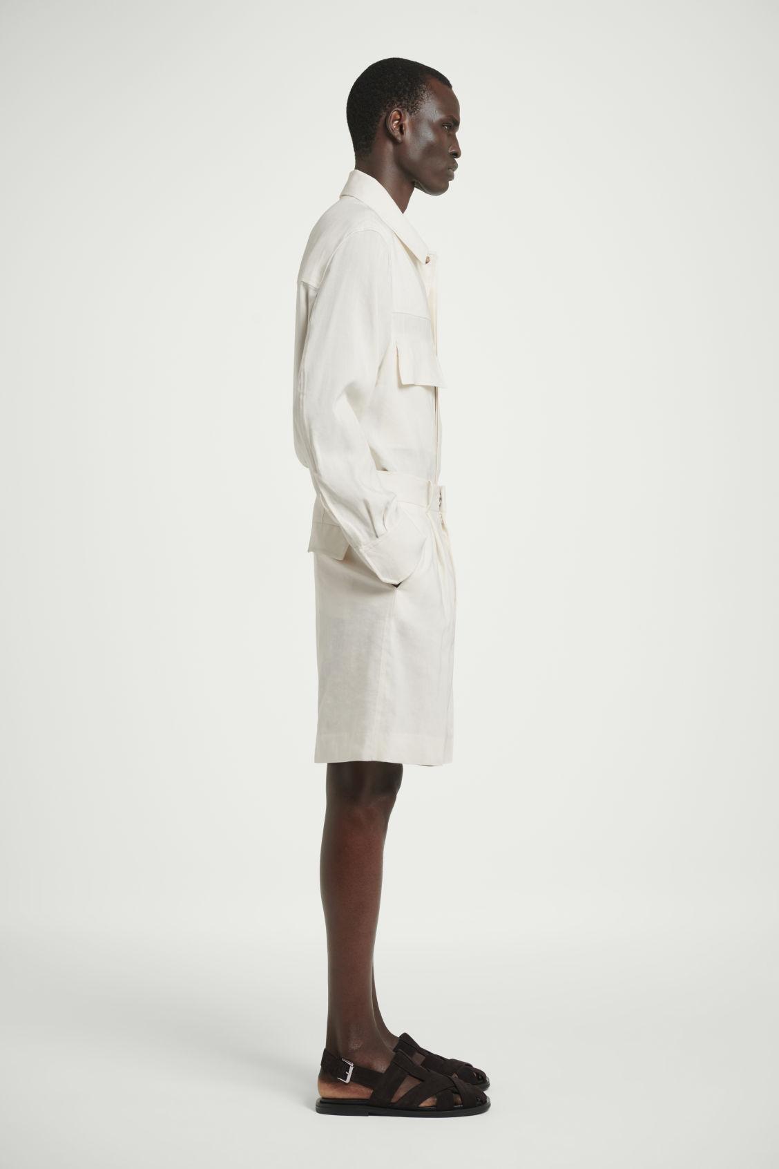 TAILORED LINEN-BLEND SHORTS Product Image