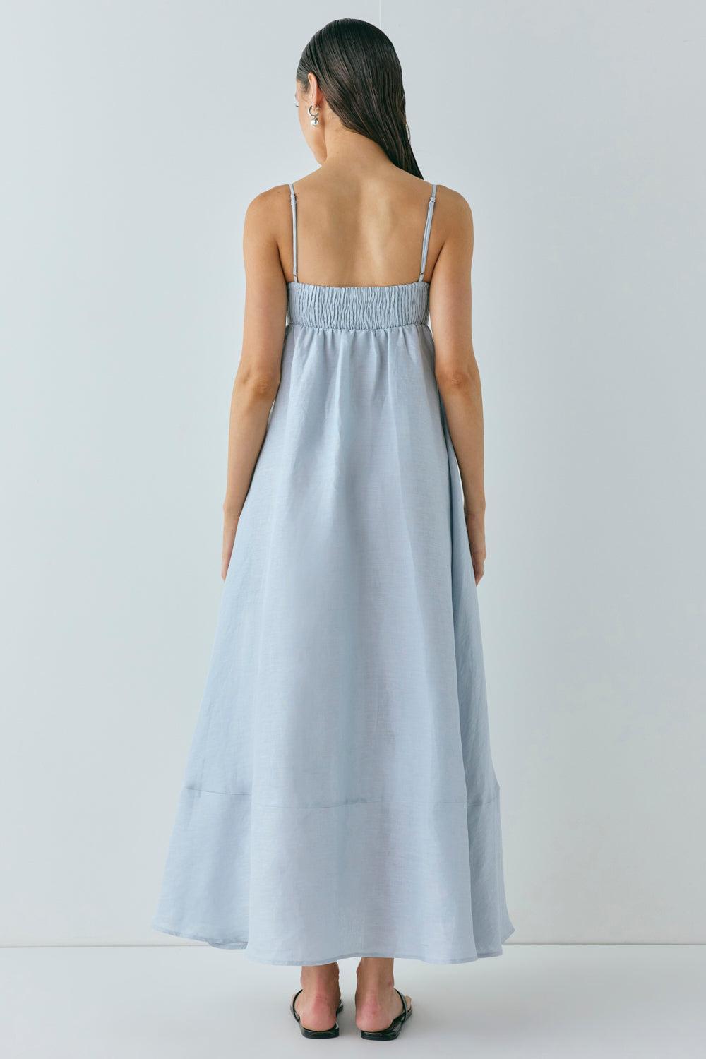 Behati Linen Maxi Dress Sky Product Image