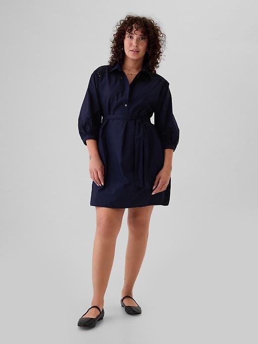 Eyelet Mini Shirtdress Product Image