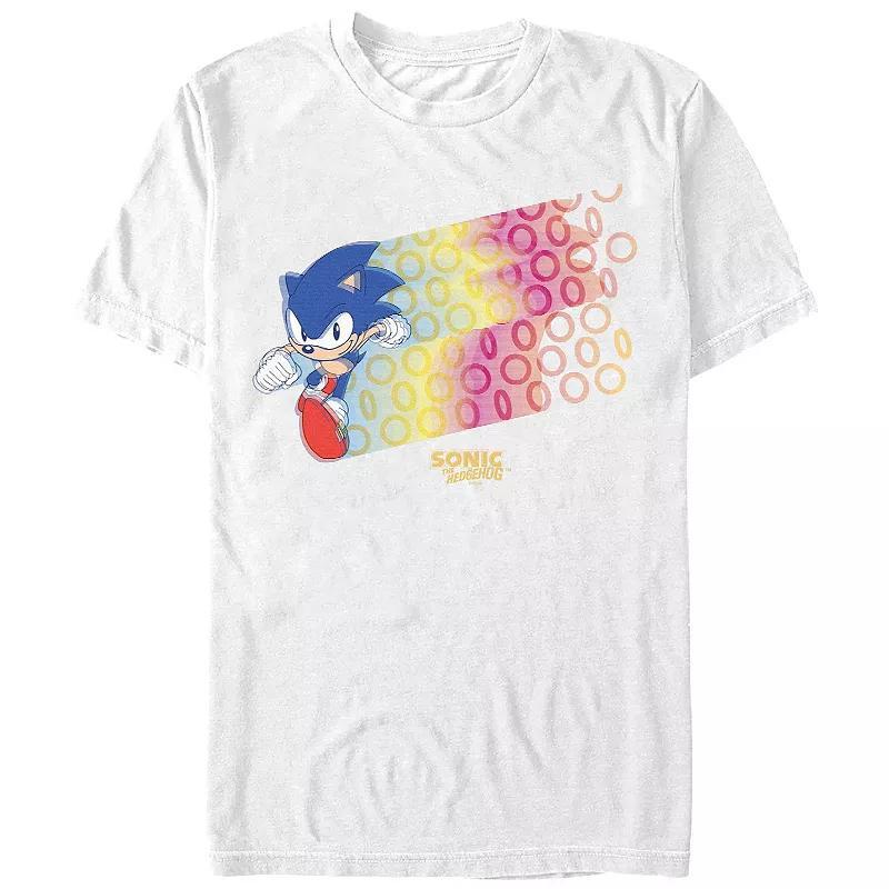 Men's Sonic The Hedgehog Ring Runner Graphic Tee, Size: Medium, White Product Image