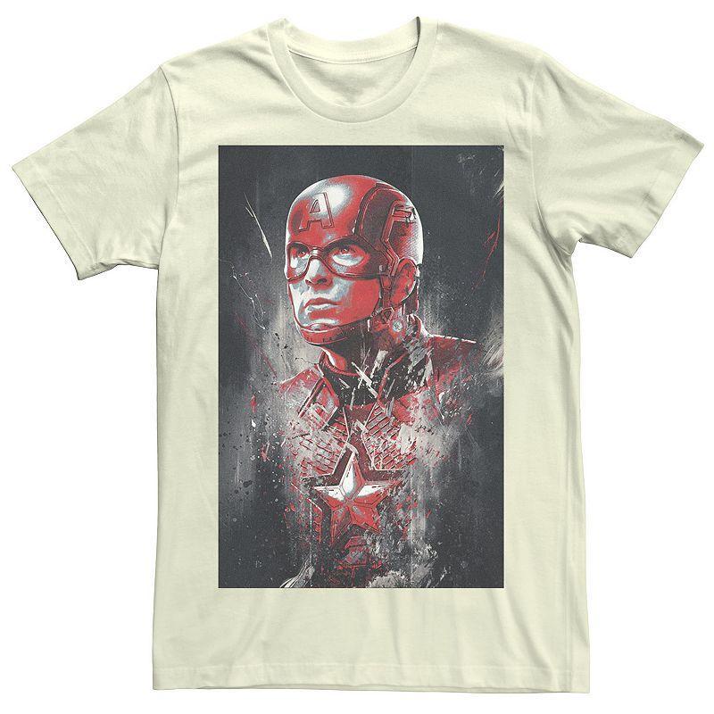 Mens Marvel Captain America Distressed Painting Poster Tee Product Image