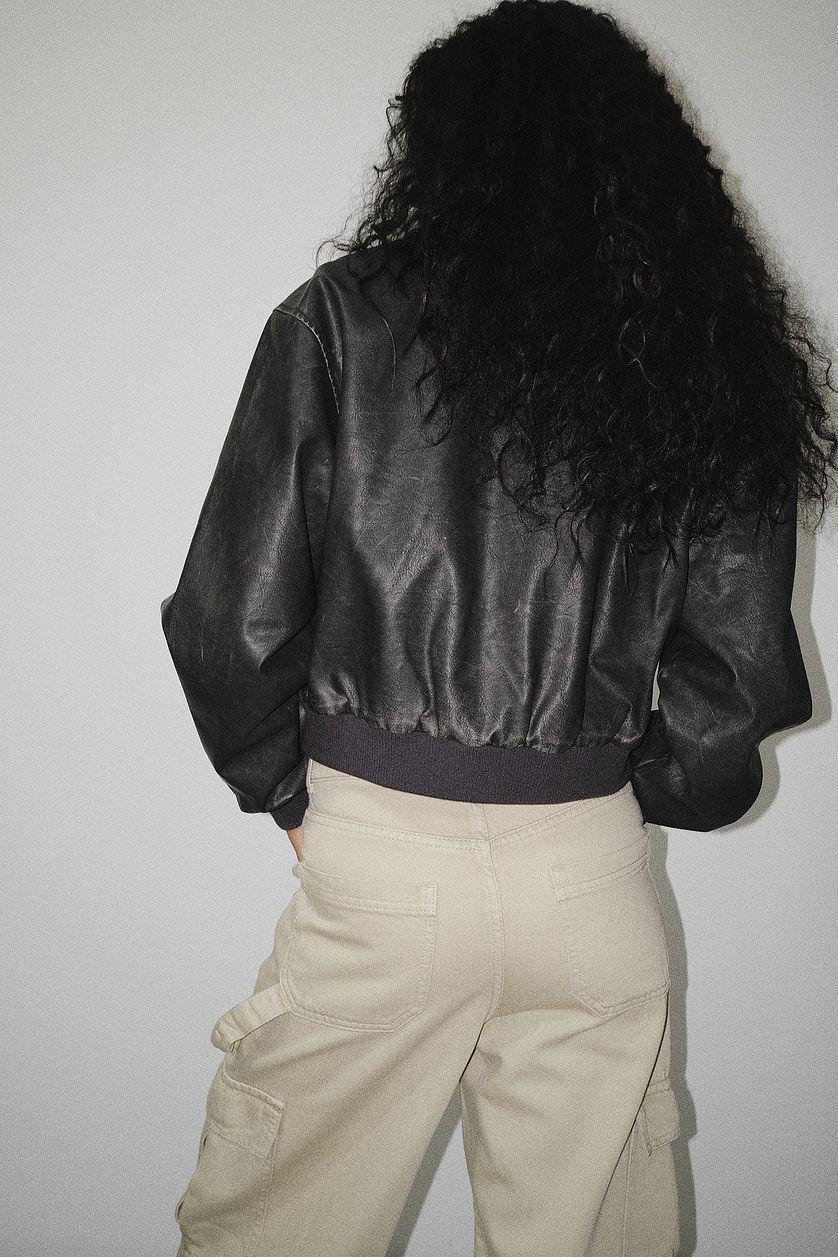 Cropped Bomber Jacket Product Image