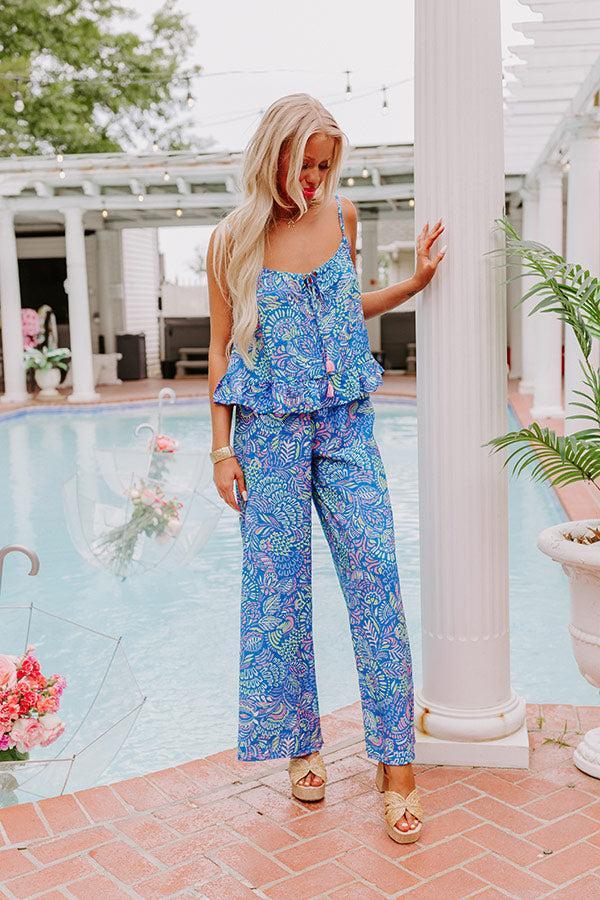 Set For Vacay Tank in Cobalt Blue Product Image