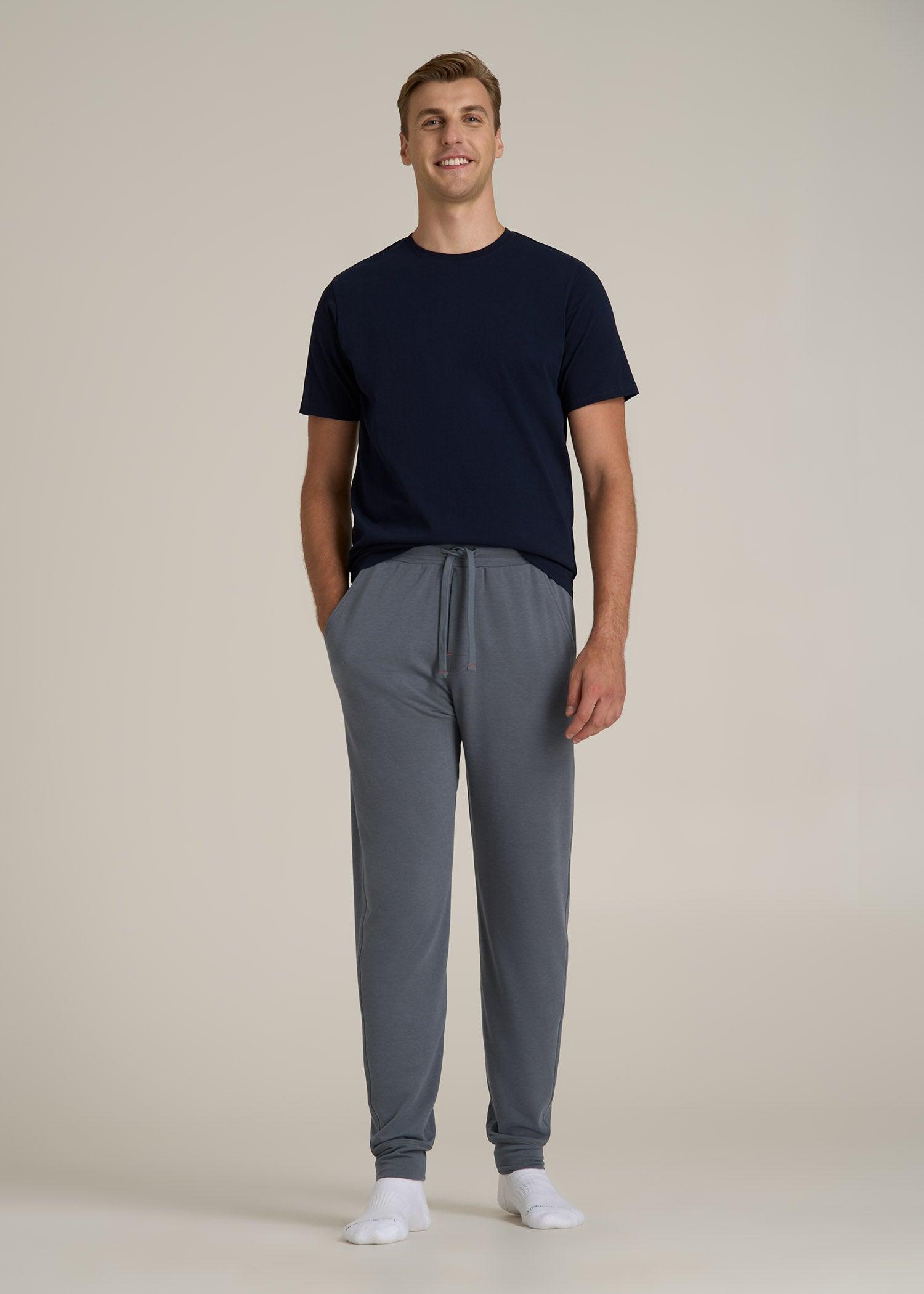 Sleep Joggers for Tall Men in Smoky Blue Product Image