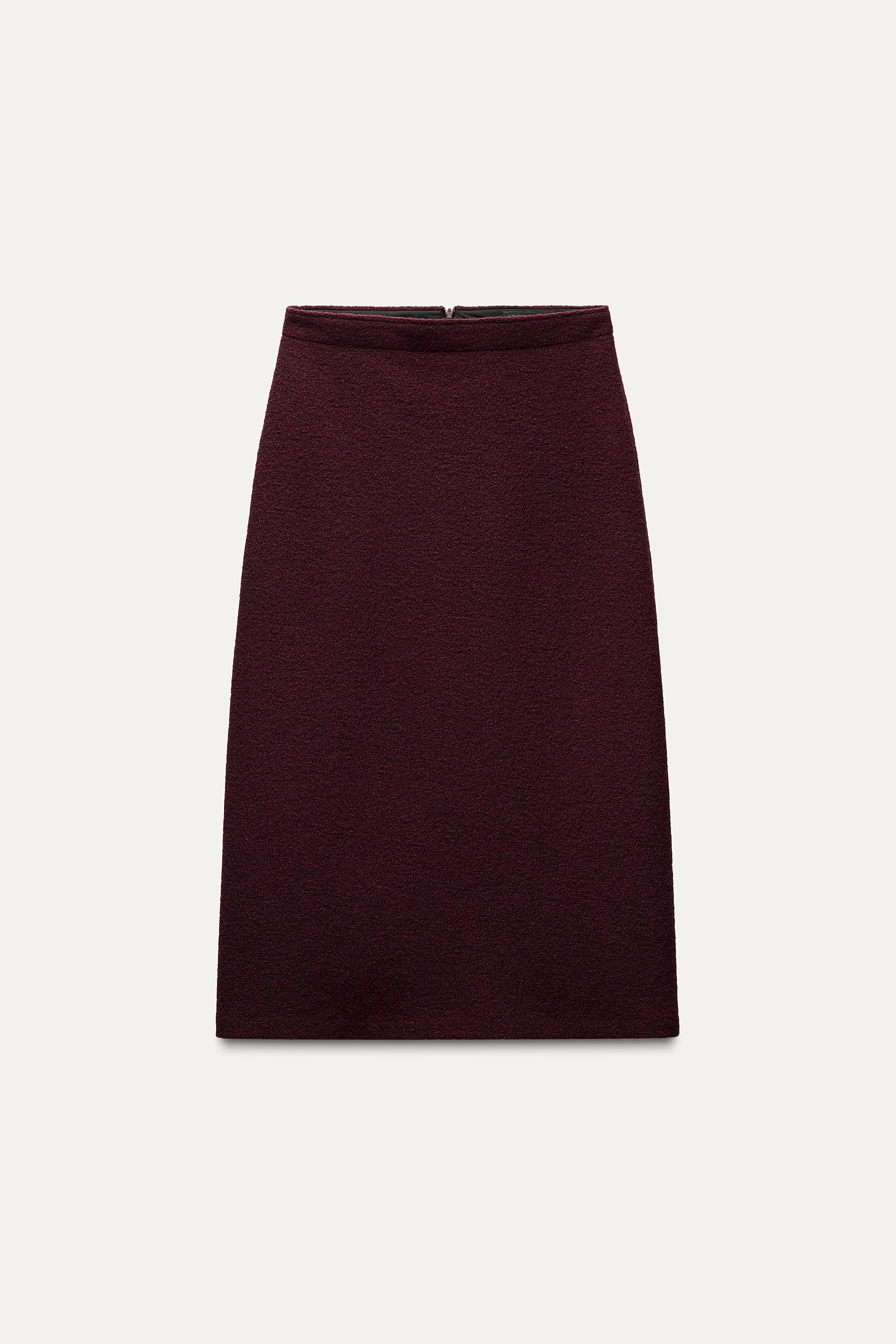 100% WOOL MIDI SKIRT ZW COLLECTION Product Image