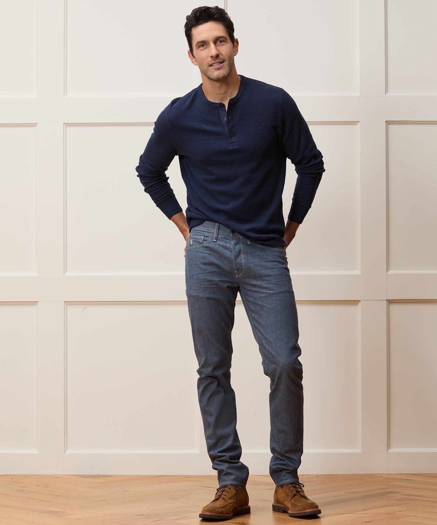 Lightweight Mini Waffle Henley Product Image