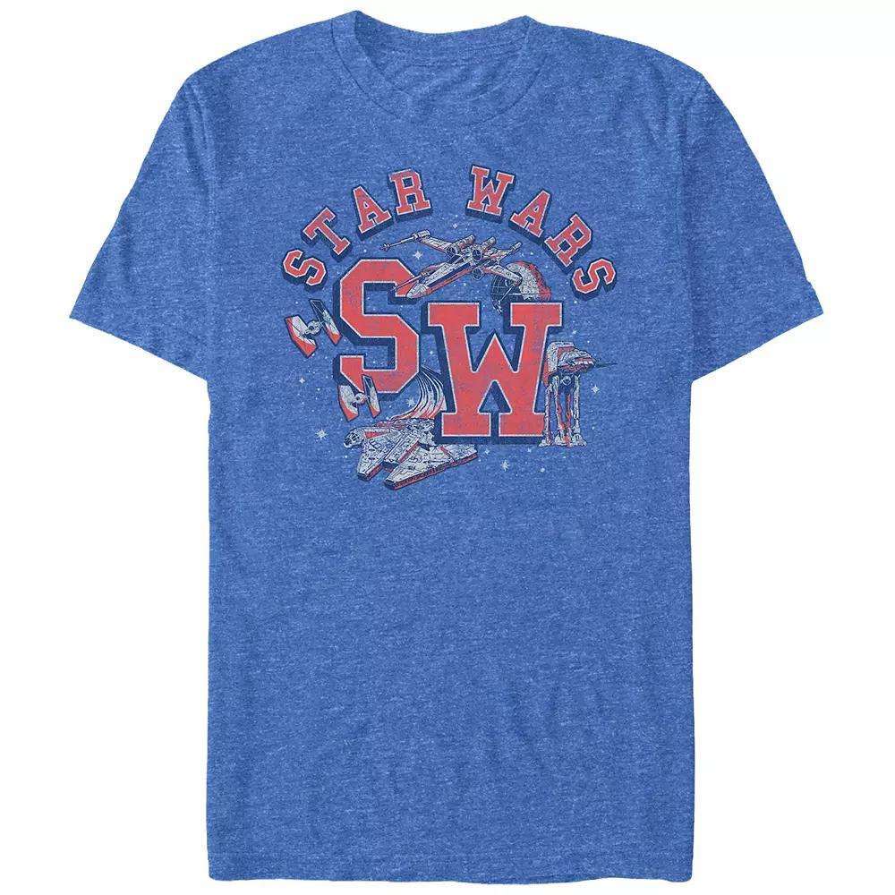 Big & Tall Star Wars Collegiate Poster Graphic Tee, Men's, Size: 3XL Tall, Royal Grey Product Image