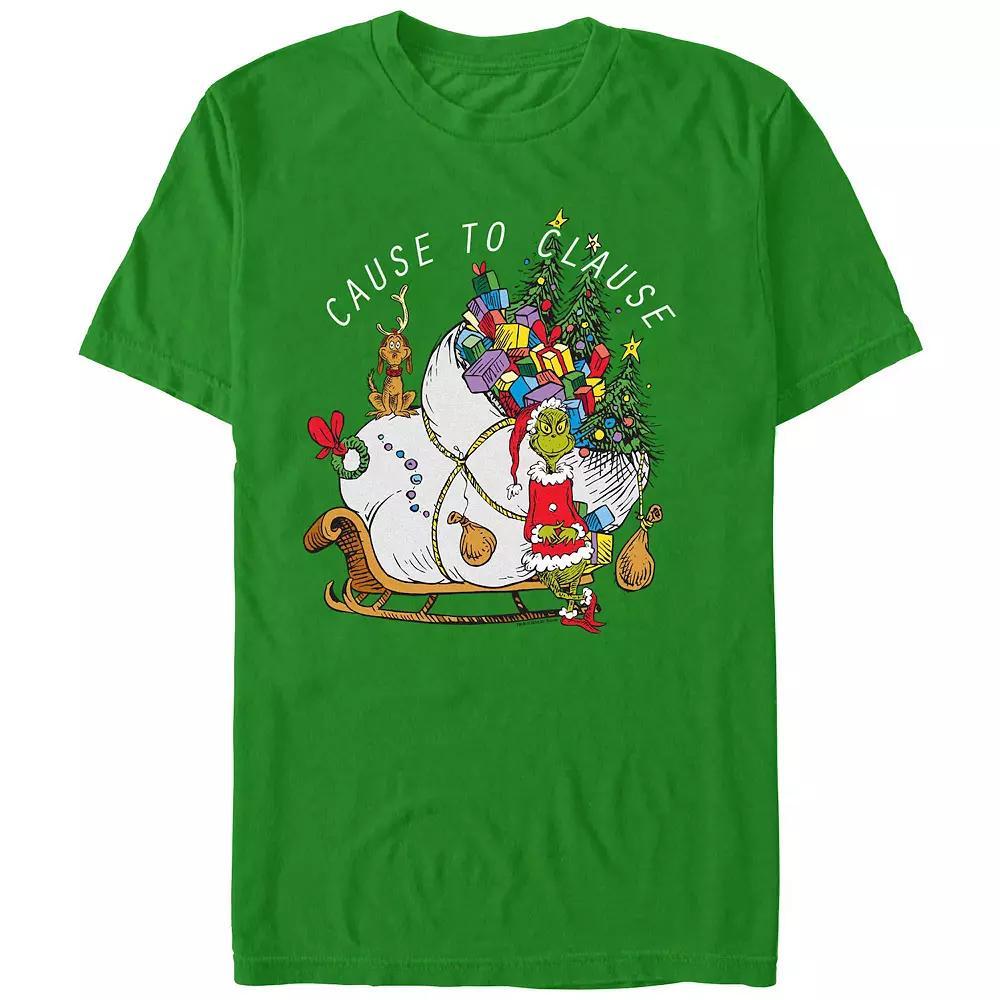 Men's Dr. Seuss Grinch Cause To Clause Graphic Tee,  Product Image