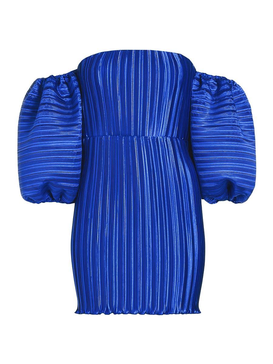 Womens Sirene Pleated Off-The-Shoulder Minidress Product Image