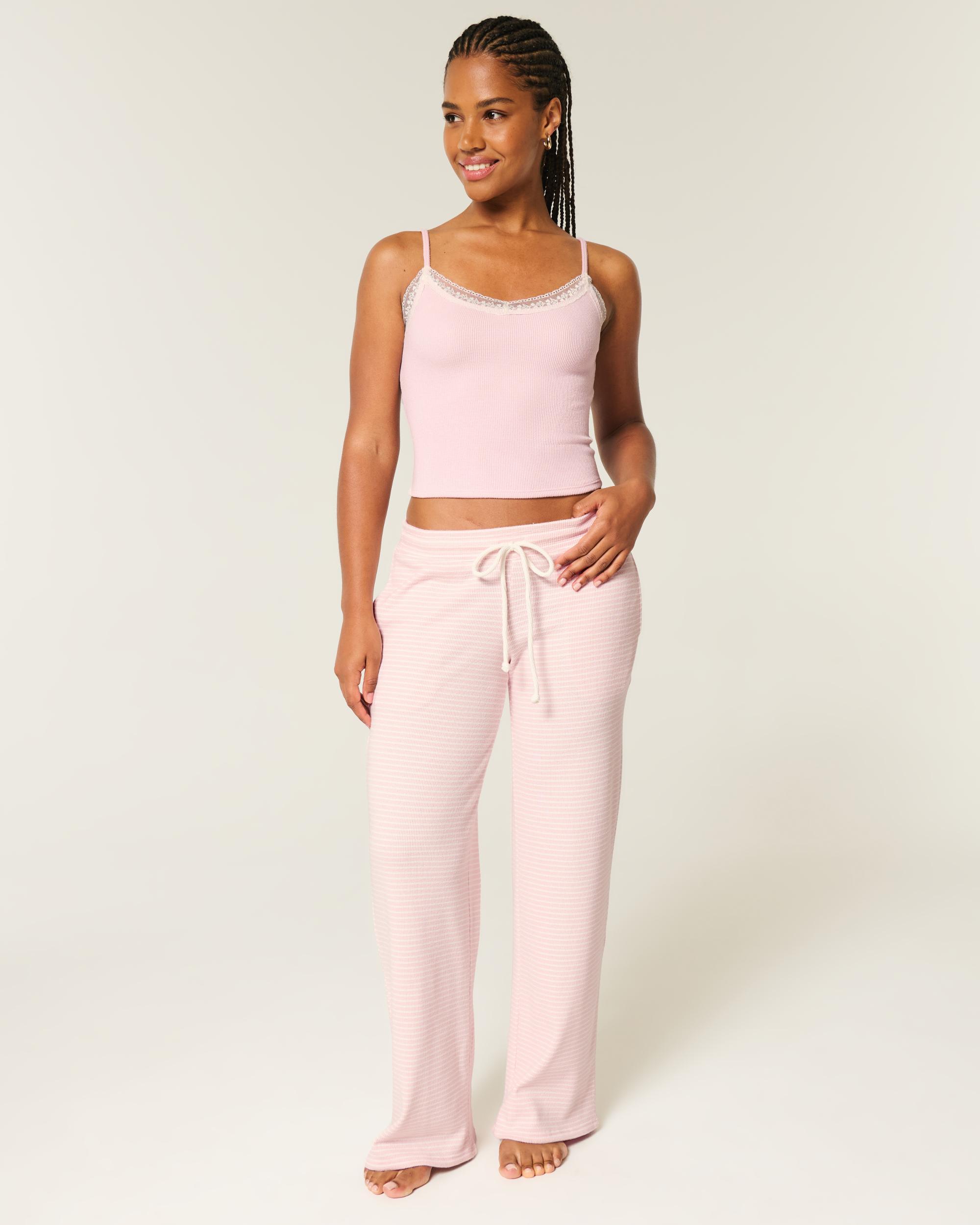 Gilly Hicks Waffle Lace Straight Pants Product Image