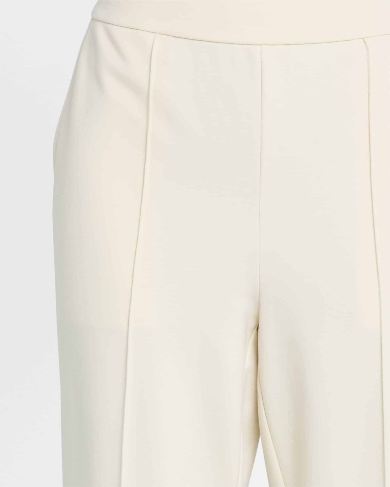 Cropped Pintuck Lightweight Ponte Joggers Product Image