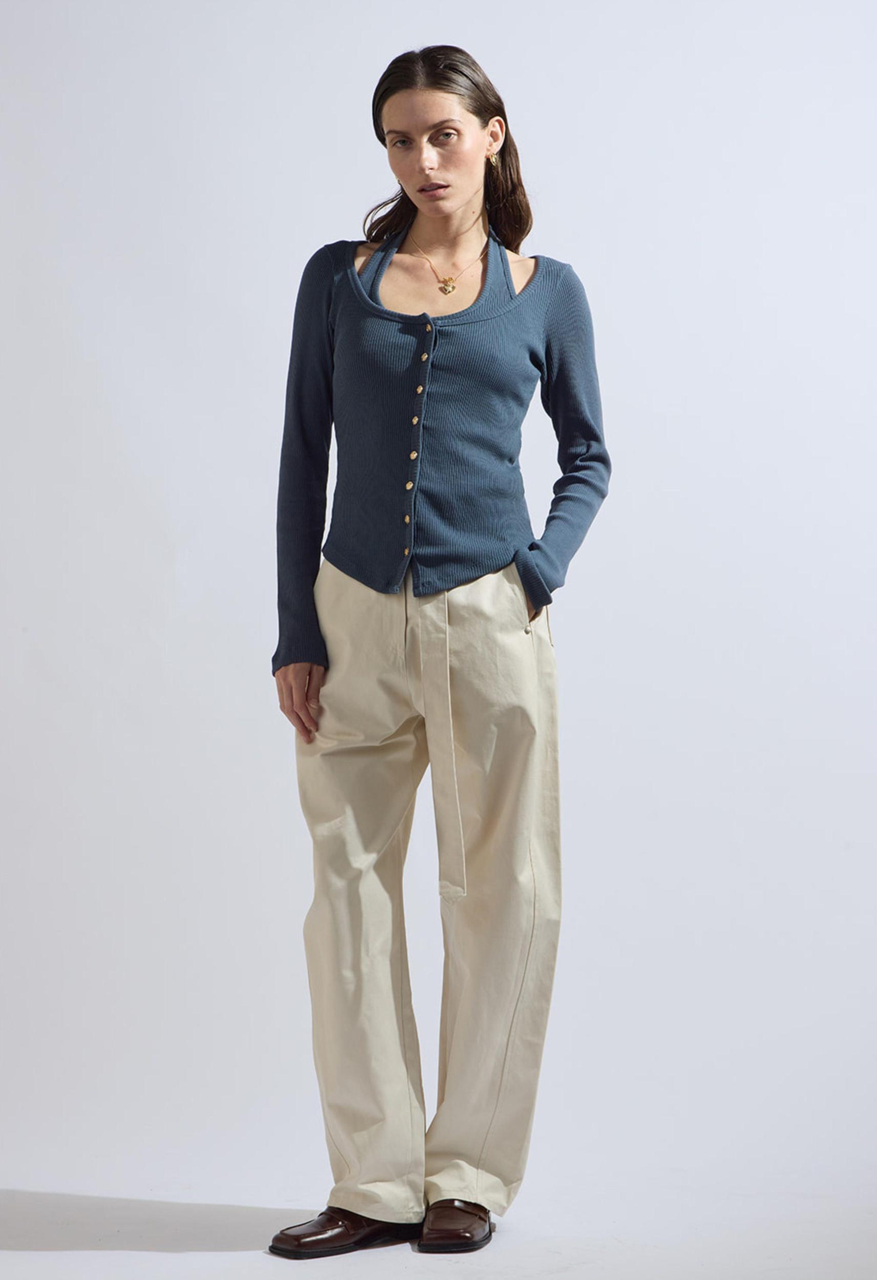 Carrington Knit Set in Blue Product Image