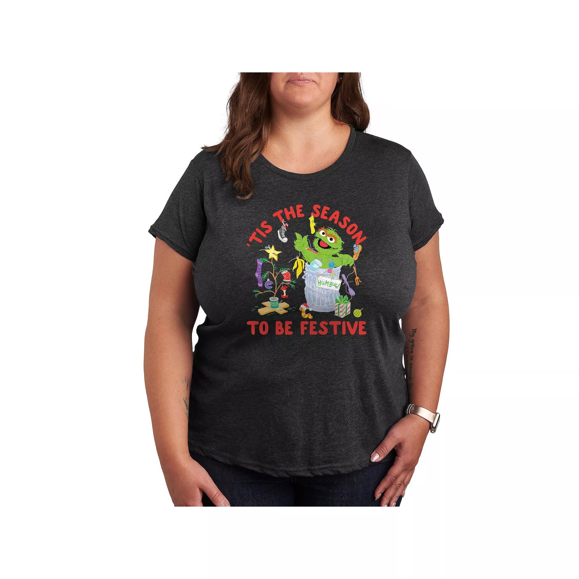 Plus Sesame Street 'Tis The Season Graphic Tee, Women's,  Product Image
