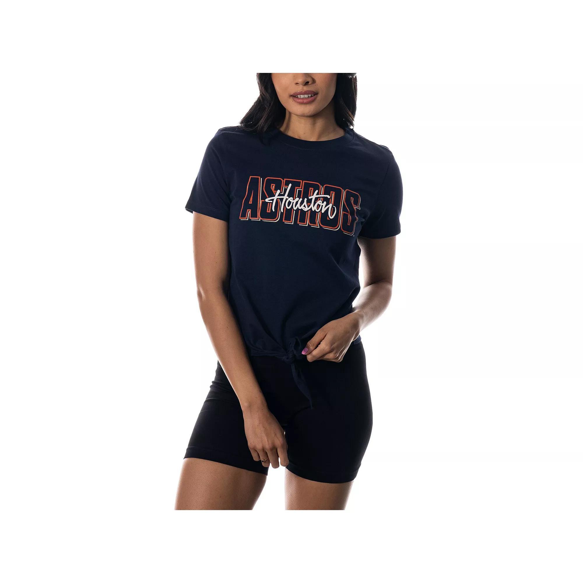 Women's The Wild Collective Navy Houston Astros Twist Front T-Shirt,  Product Image