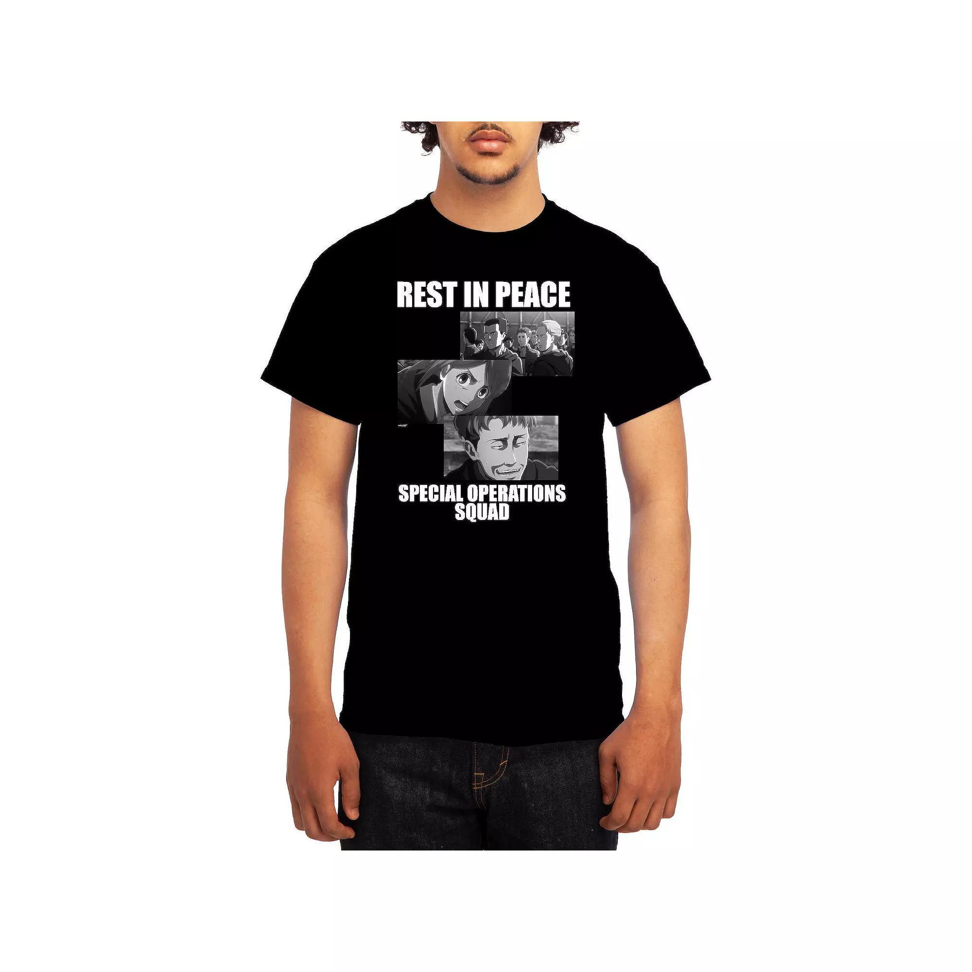 Men's Attack on Titan Rest in Peace Squad Tee, Size: XL, Green Product Image