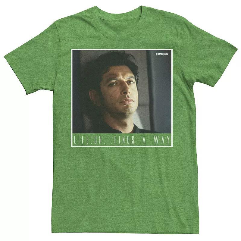 Men's Jurassic Park Ian Malcolm Life Finds A Way Graphic Tee, Size: XXL, Royal Grey Product Image