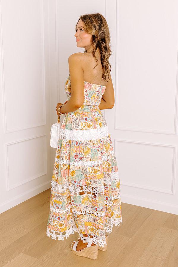 Meadow Views Smocked Floral Midi Dress Product Image