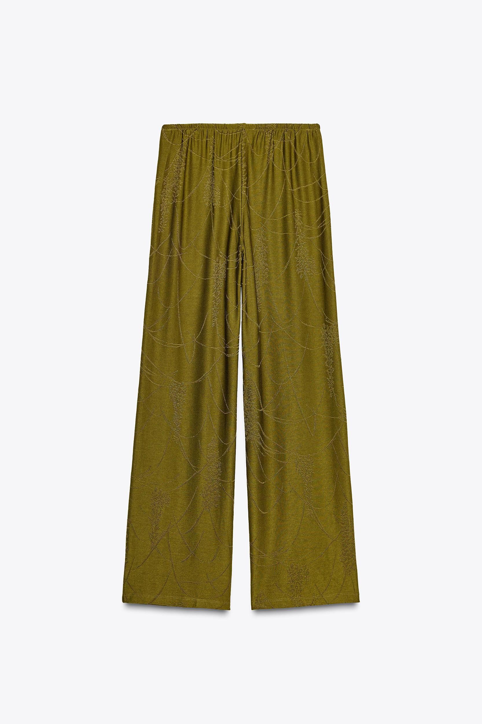 FLOWY JACQUARD PANTS Product Image