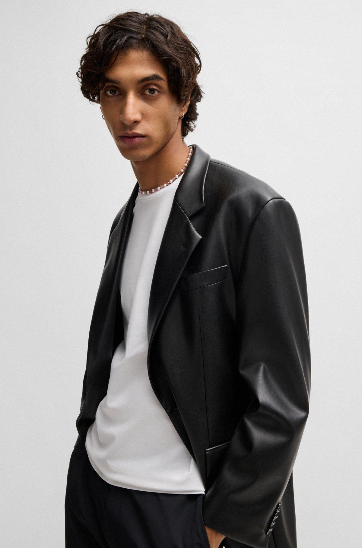 Slim-fit T-shirt in mercerized stretch-cotton piqué Product Image