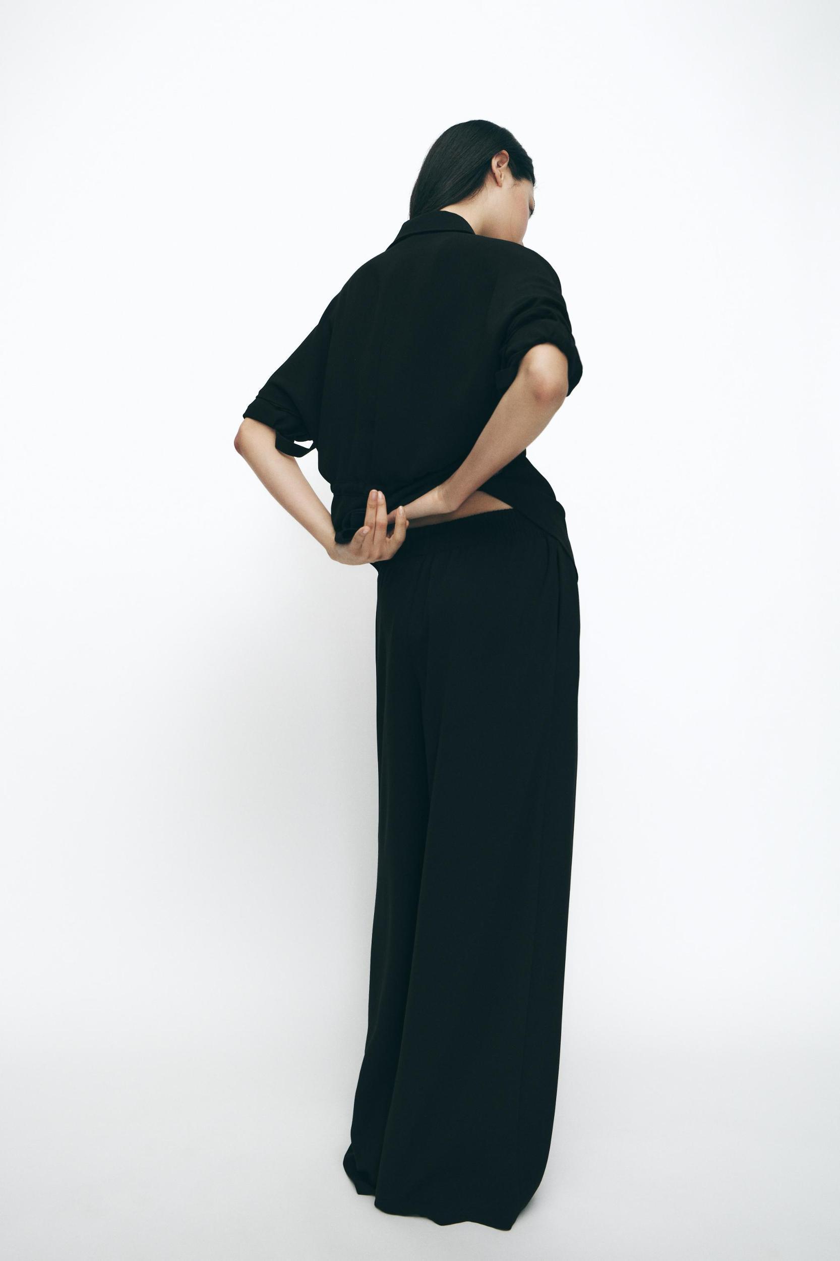 CREPE WIDE LEG PANTS Product Image