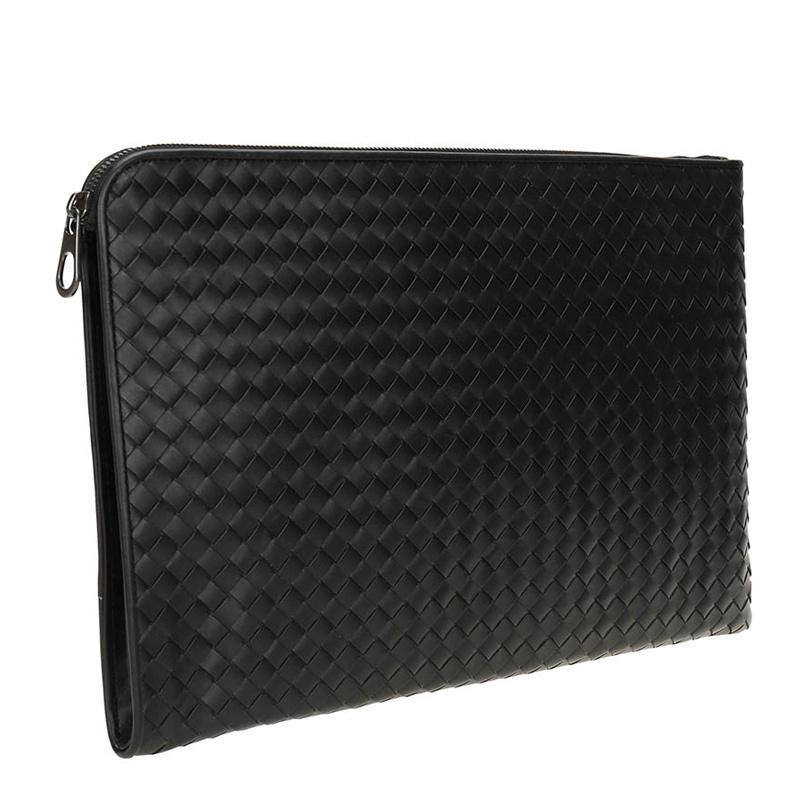 BOTTEGA VENETA Intreciato Clutch In Black Product Image