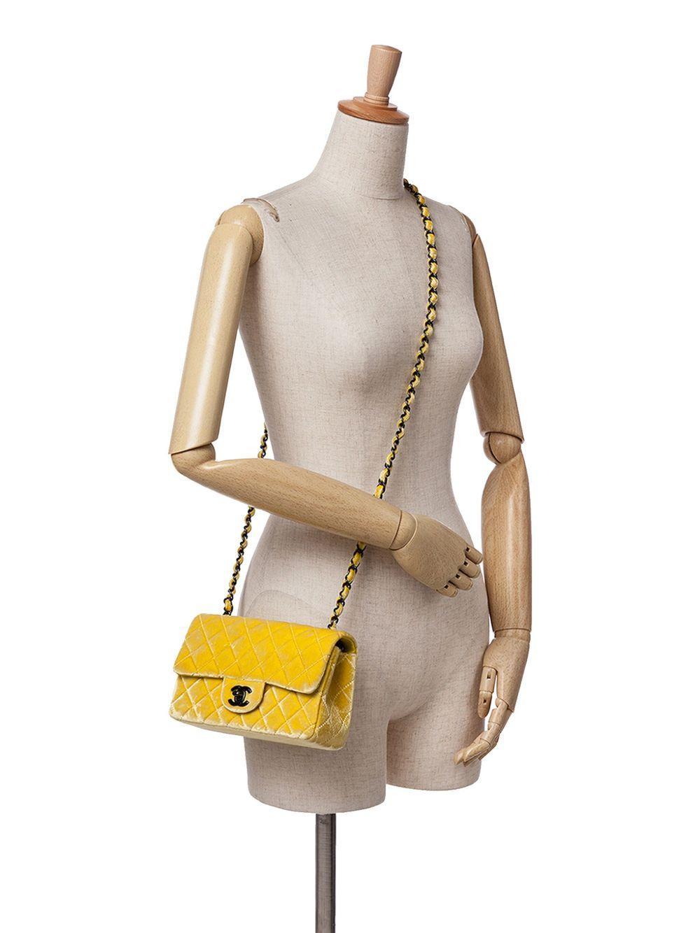 2014-2015 Mini Rectangular Classic Velvet Single Flap crossbody bag Product Image