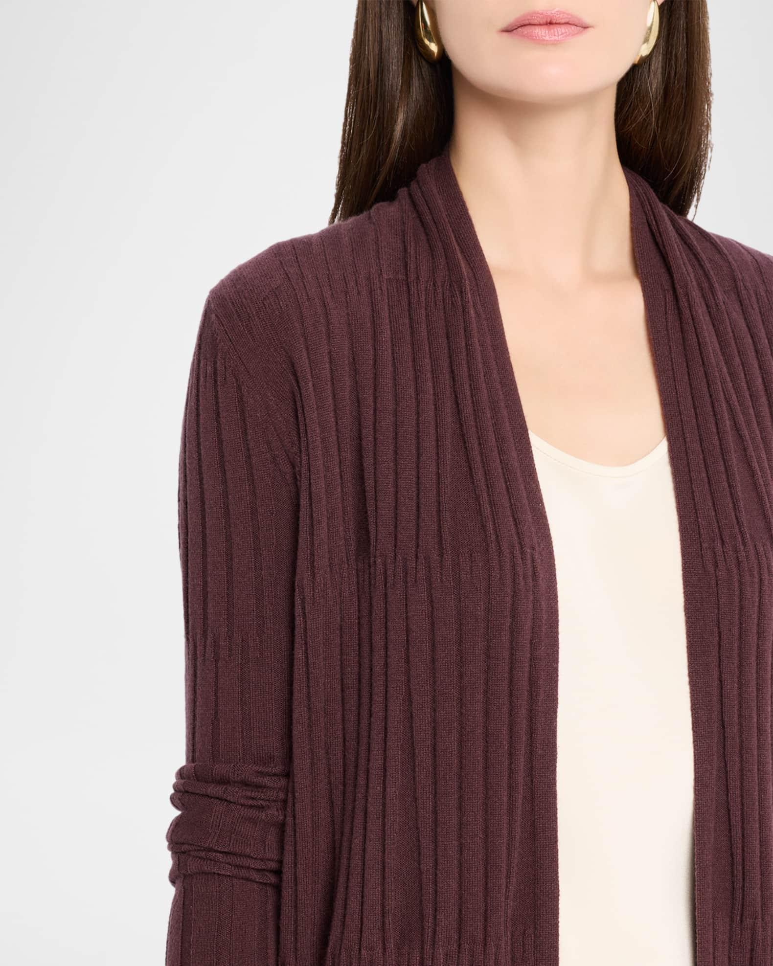 Cashmere Variegated Rib Long Cardigan Product Image