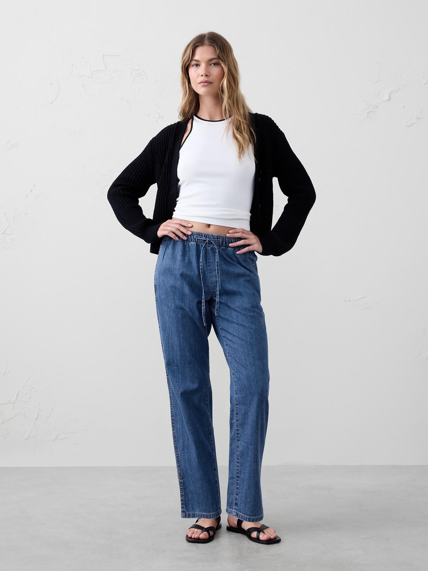 Taper Mid-Rise Summerweight Pull-On Jean Product Image
