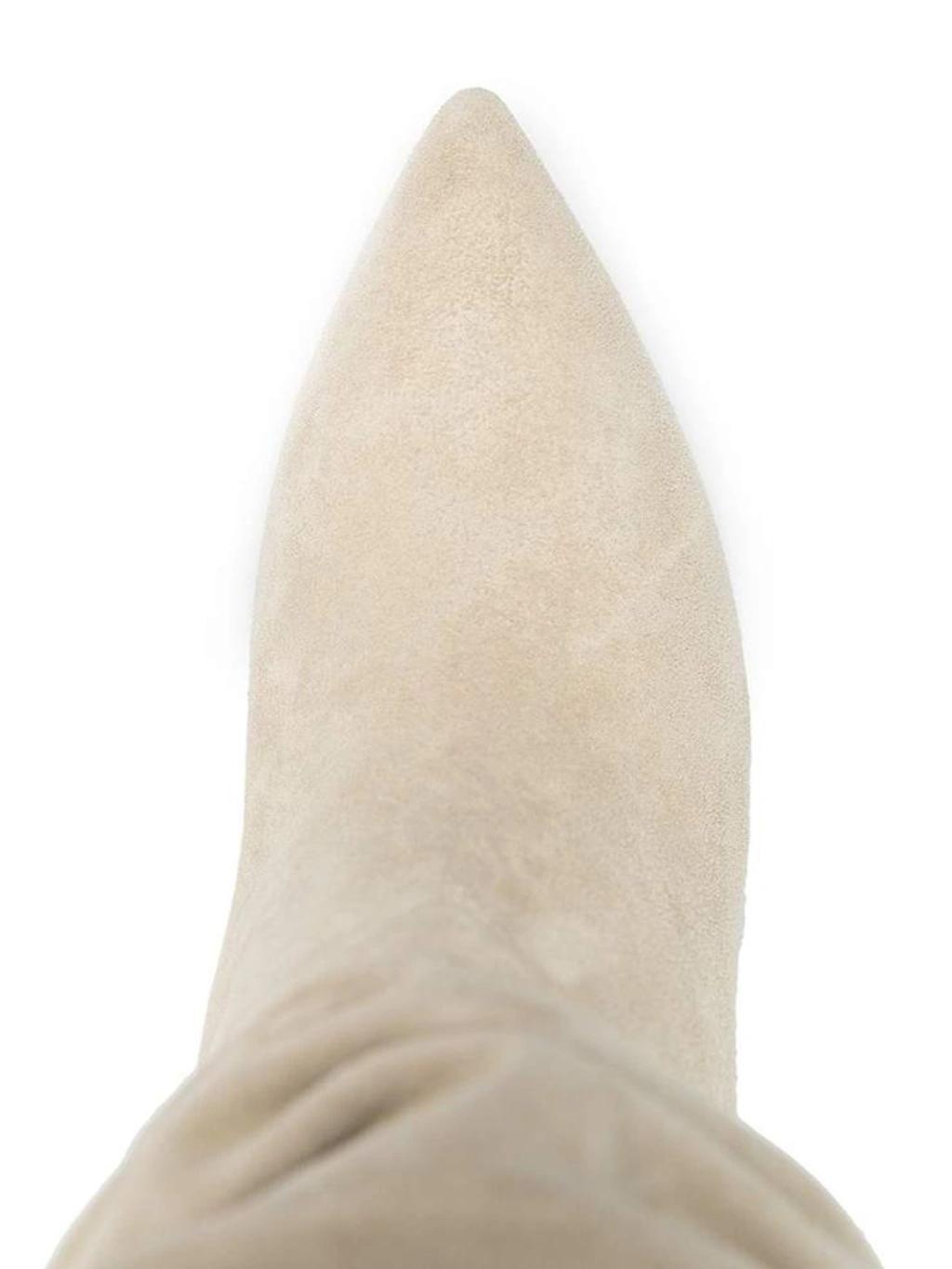 60mm Slouchy Suede Boots In Beige Product Image