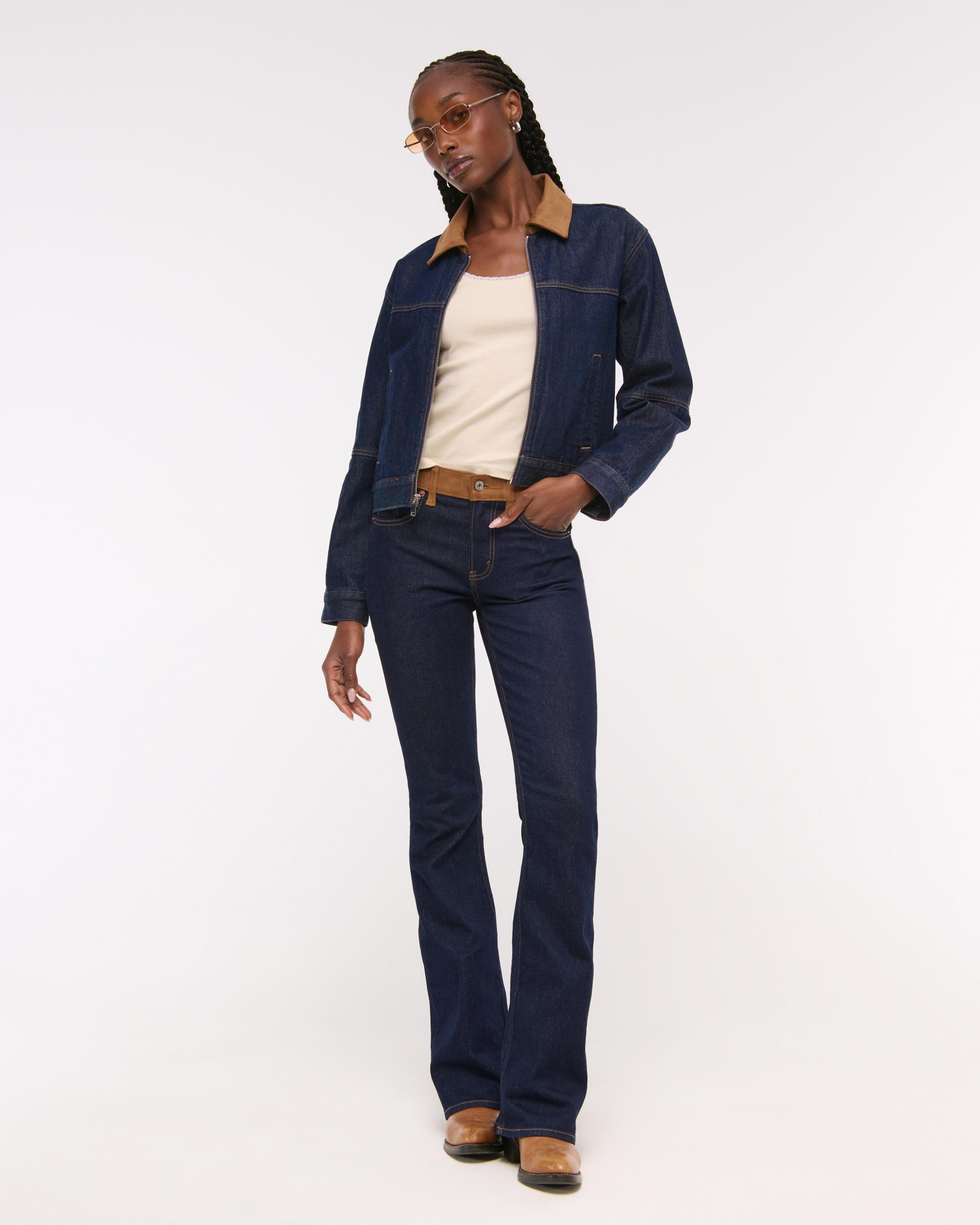 Denim Zip-Up Jacket Product Image