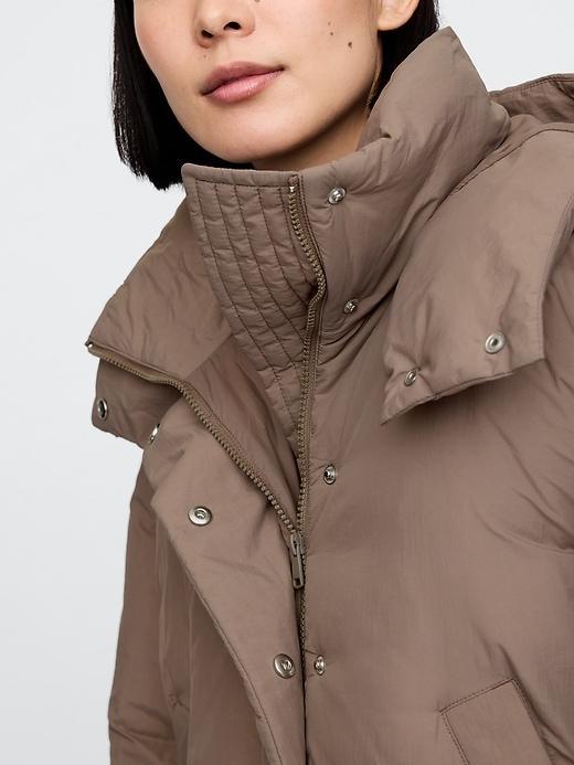 Cropped Duvet Wrap Puffer Jacket Product Image