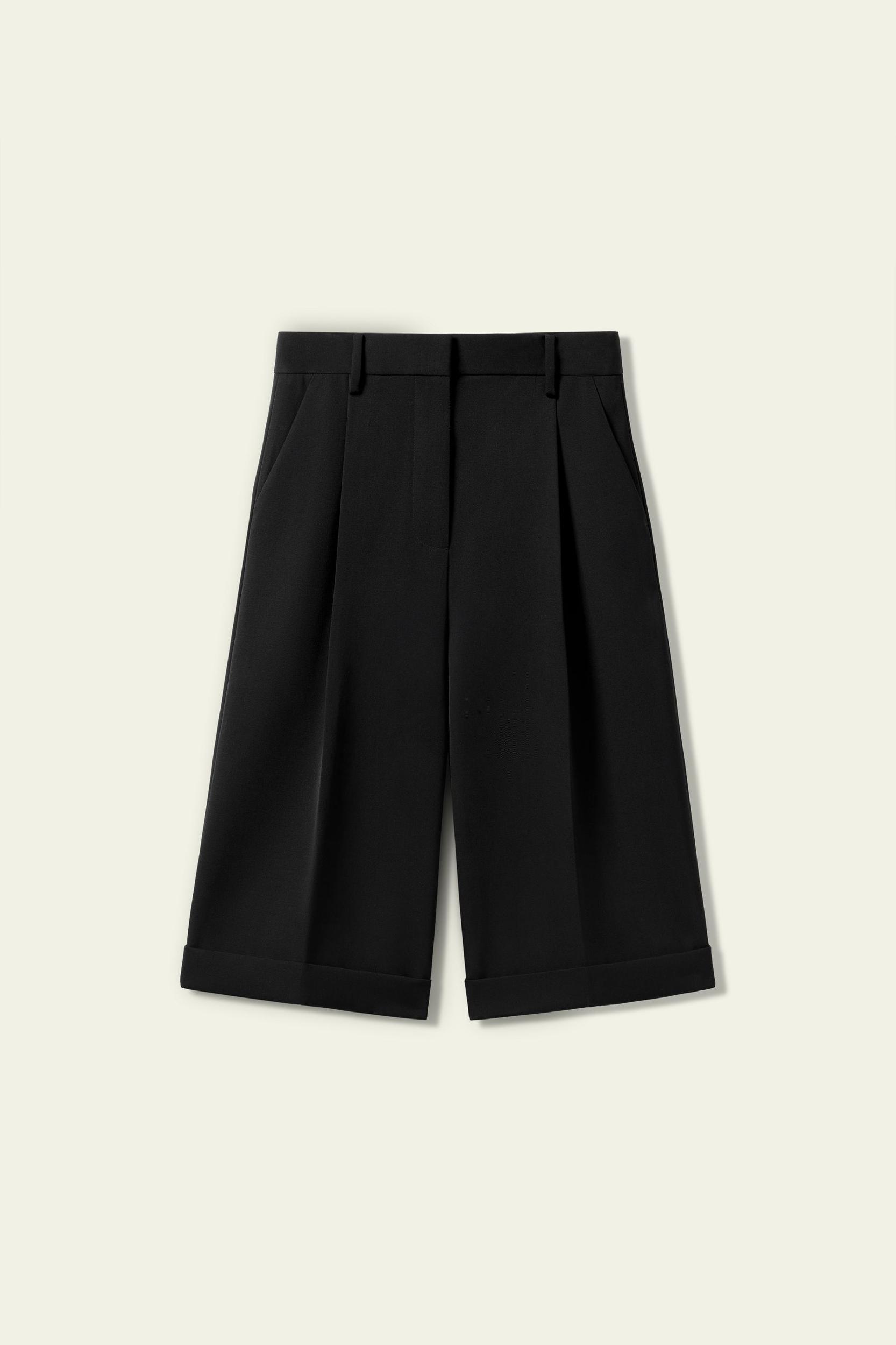 LSxES Tailored Knee-Length Wool Shorts Product Image