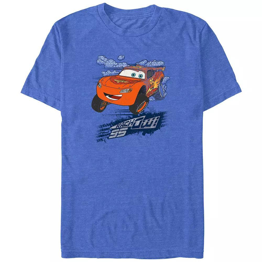 Disney / Pixar's Cars Lightning McQueen Kachouw! Big & Tall Graphic Tee, Men's, Size: 5XL, Royal Grey Product Image