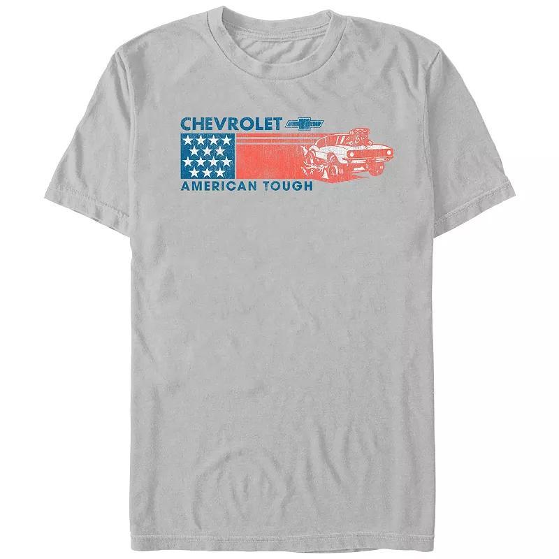 Men's Chevrolet American Tough Graphic Tee, Size: Small, Silver Product Image