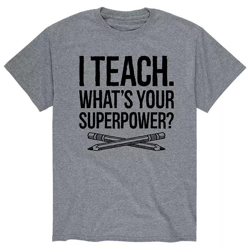 Men's I Teach Whats Your Superpower Tee,  Product Image